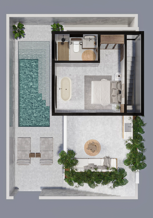 2pokojová Oddělená Vila v Nusa Dua - Privátní Bazén a Terasa