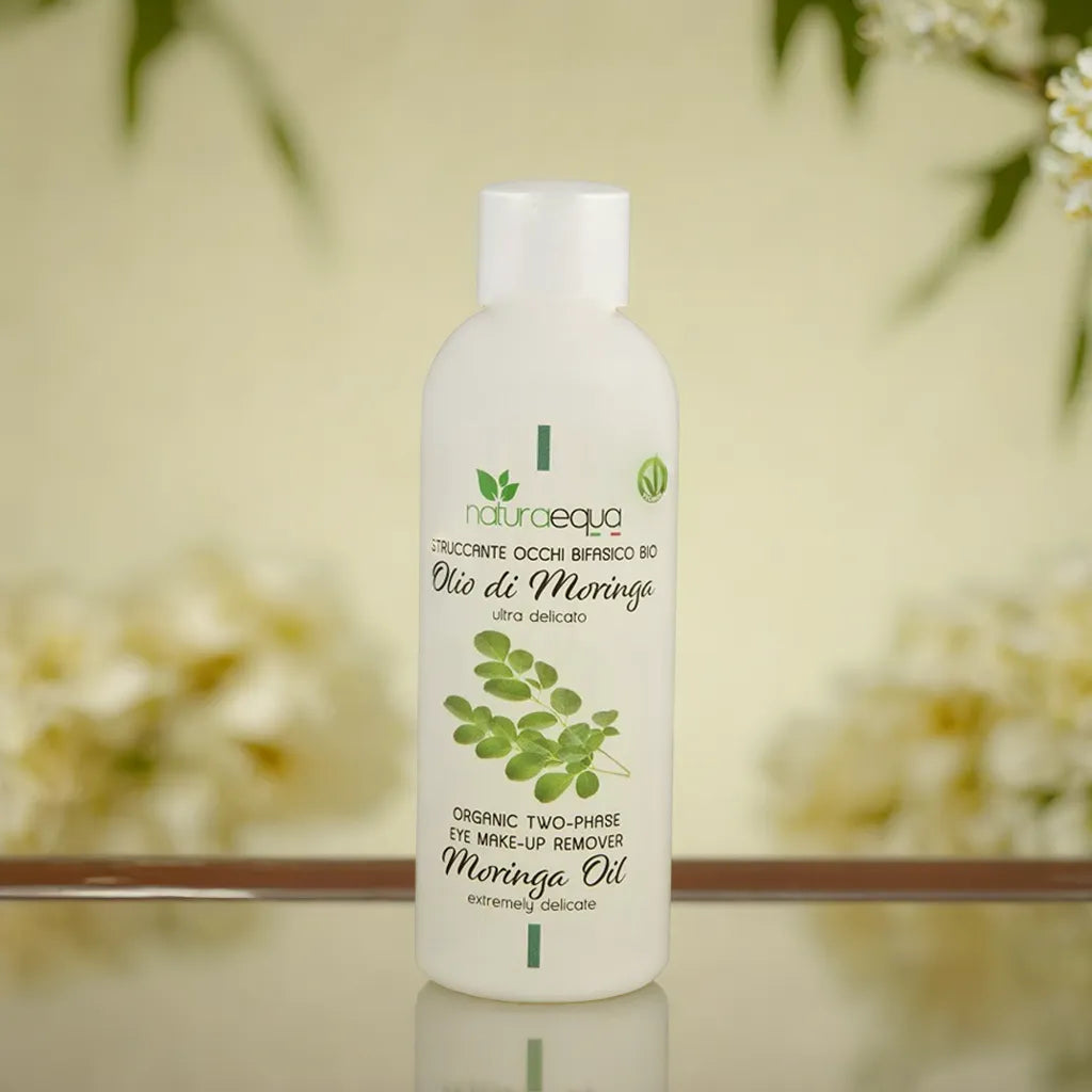 Přírodní Odstraňovač Make-upu na Oči | Dvoufázová Formula s Olejem z Moringy