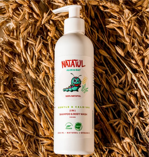 Šampon a tělový gel: Aloe a vločky pro citlivou pokožku
