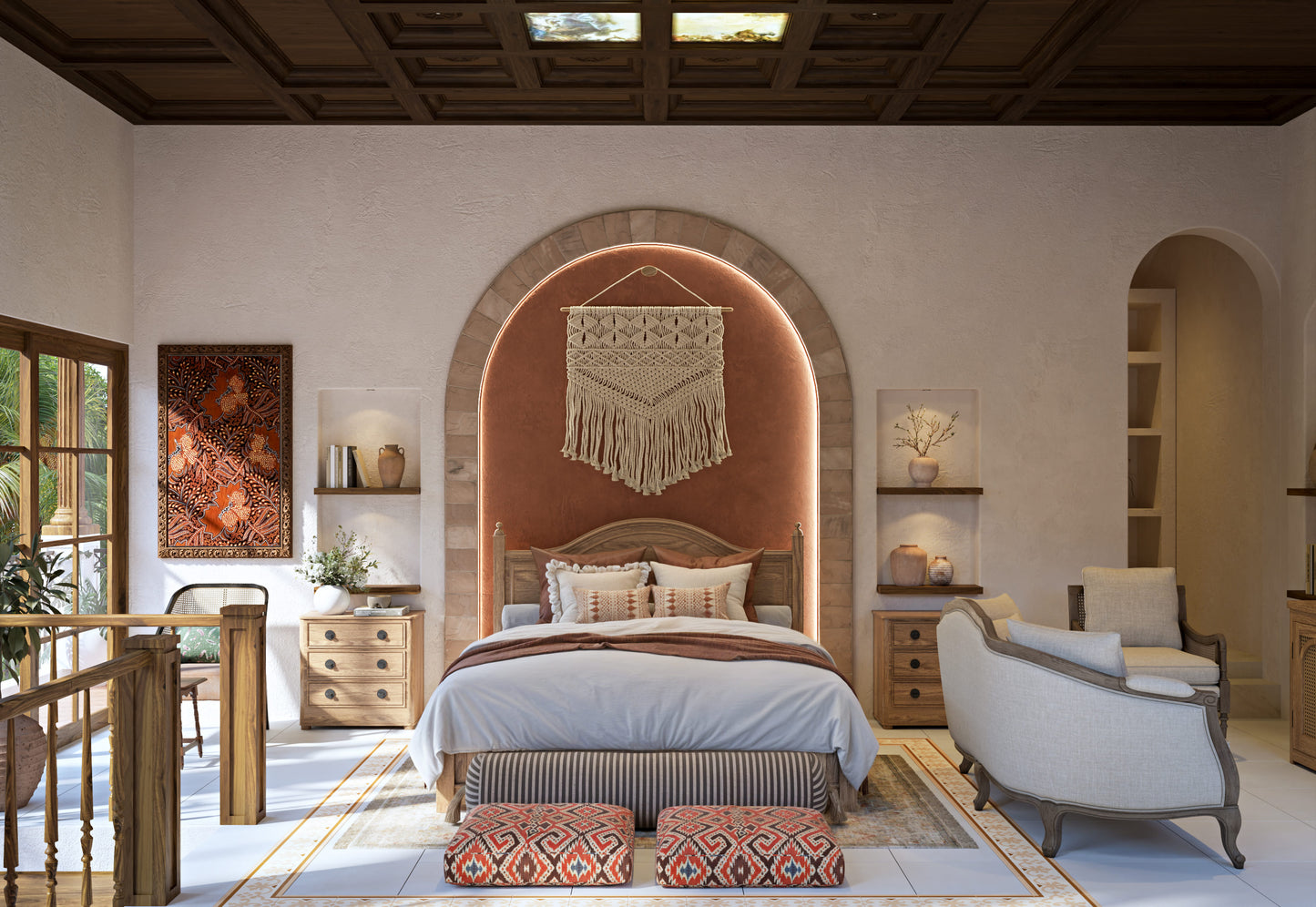 1pokojová Vila s mezaninem u pláže Bingin – 2 patrová, Bali (Uluwatu)