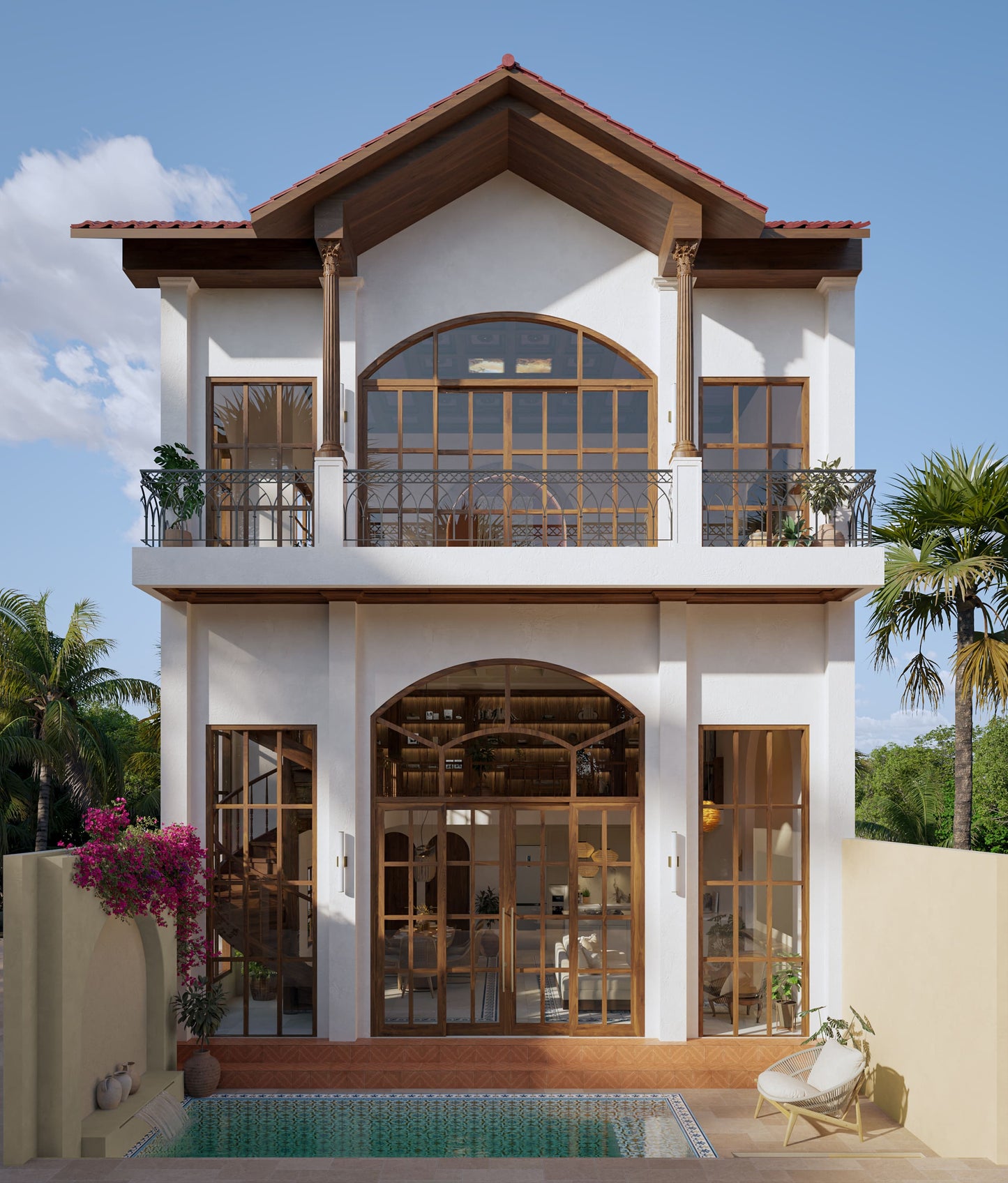 1pokojová Vila s mezaninem u pláže Bingin – 2 patrová, Bali (Uluwatu)