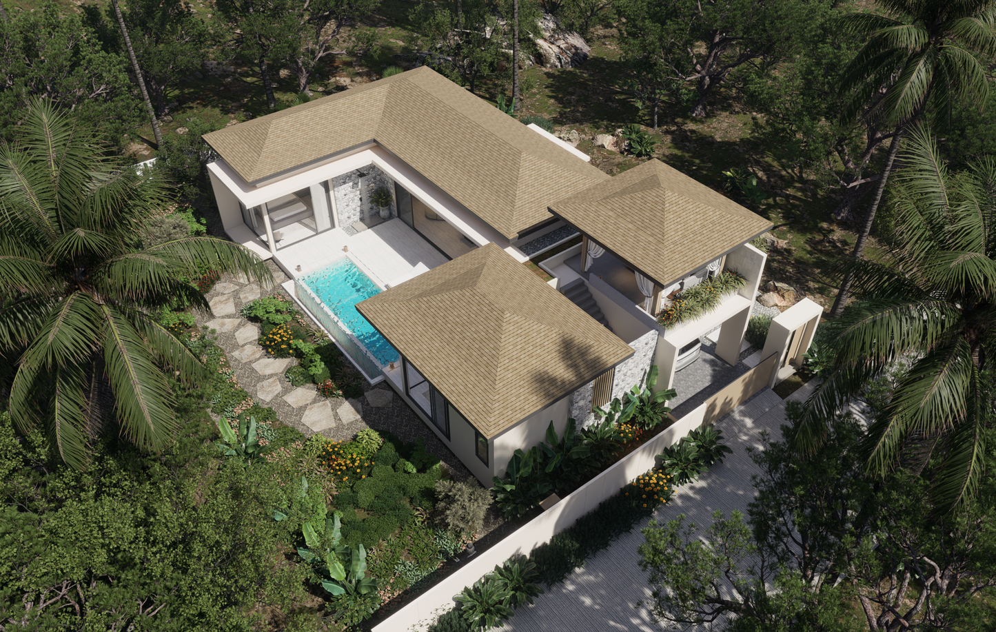 3BR Tropical Pool Villas in Chaweng, Koh Samui