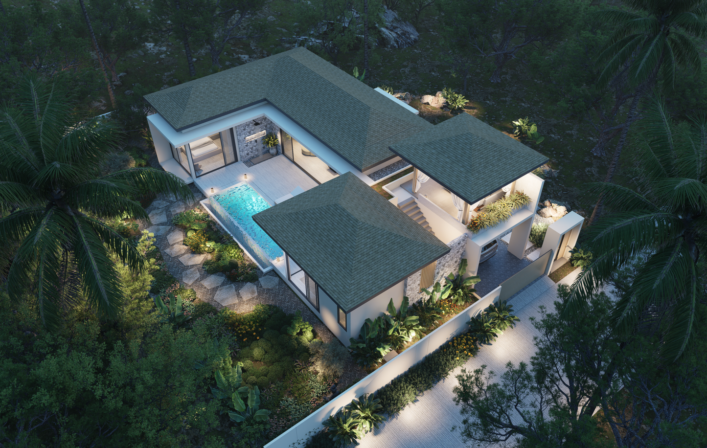 3BR Tropical Pool Villas in Chaweng, Koh Samui