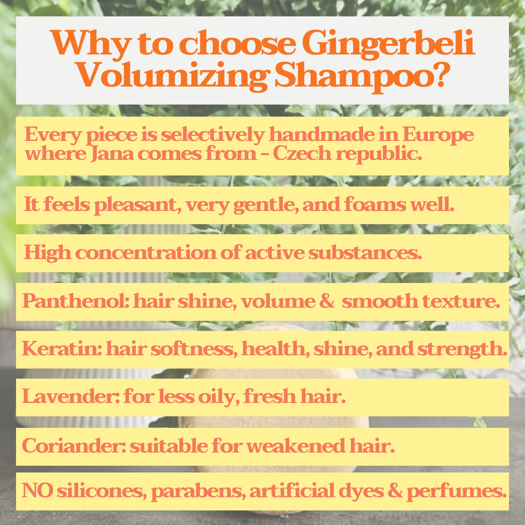 Gingerbeli Volumizing Shampoo Bar | Handmade | Keratin, Argan & Rhassoul