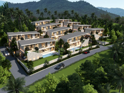 3pokojová luxusní vila s bazénem na Koh Samui (Lamai)