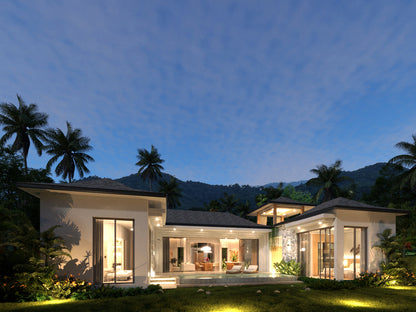 3pokojová tropická vila s bazénem na Koh Samui (Lamai)