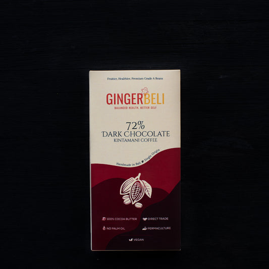 GINGERBELI 72 % Kintamani Coffee Tmavá BIO čokoláda
